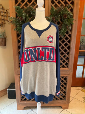 Ecko Unltd Colorblock Crewneck Sweatshirt Oversized Y2K Streetwear 3XL